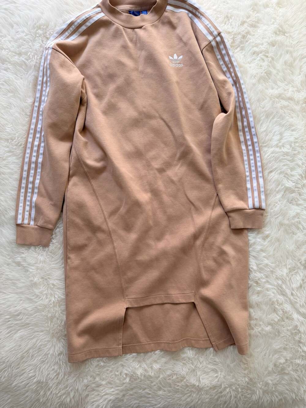 Adidas Originals Trefoil 3-Stripes Sweatshirt Dress Size M